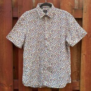 Rosso Milano Italy Mens Button Down Shirt Size L